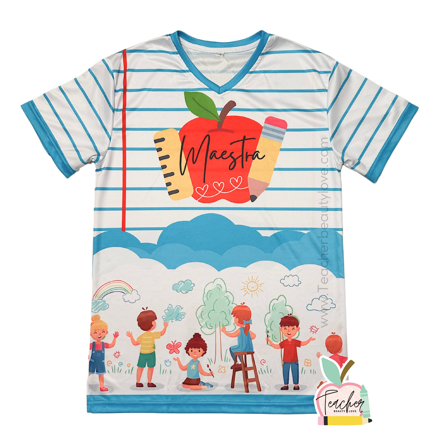 PRE- ORDEN I Camisa para maestra | Notebook Shirt | Full color Tshirt