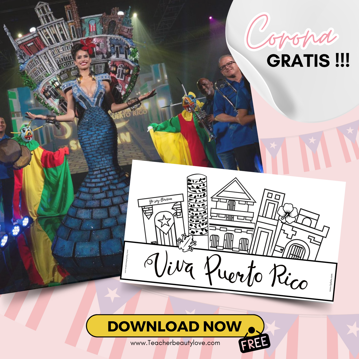 Corona traje típico