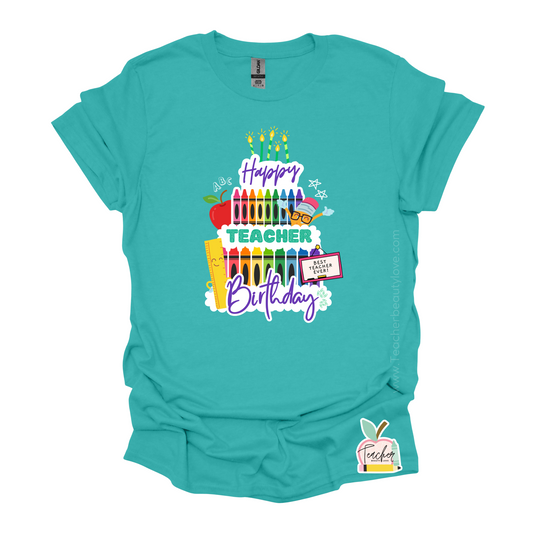 Happy Teacher Birthday | camisa para maestra cumpleaños