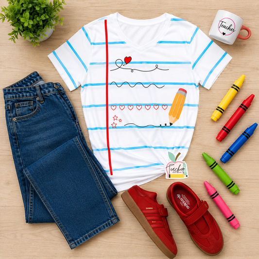 PRE-ORDEN | PAPER |  Camisa para maestra |camisa sublimada | Full print Tshirt |