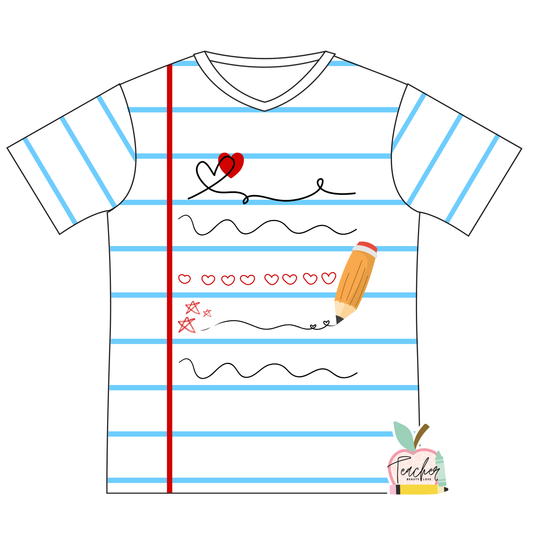 PRE-ORDEN | PAPER |  Camisa para maestra |camisa sublimada | Full print Tshirt |
