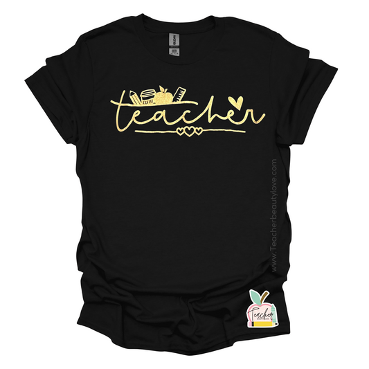 Teacher GOLD tshirt | camisa para maestra