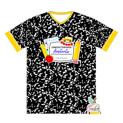 PRE-ORDEN |  NOTEBOOK |  Camisa para maestra |camisa sublimada | Full print Tshirt |