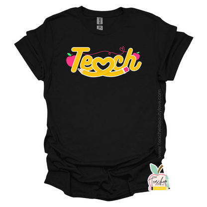 TEACH | ENSEÑAR | Camisa negra para maestra