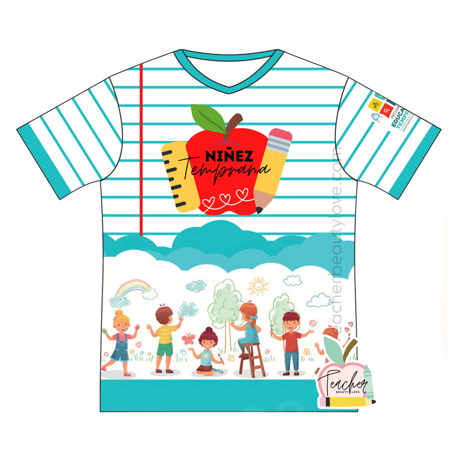 Niñez Temprana| Notebook Shirt | Full color Tshirt |