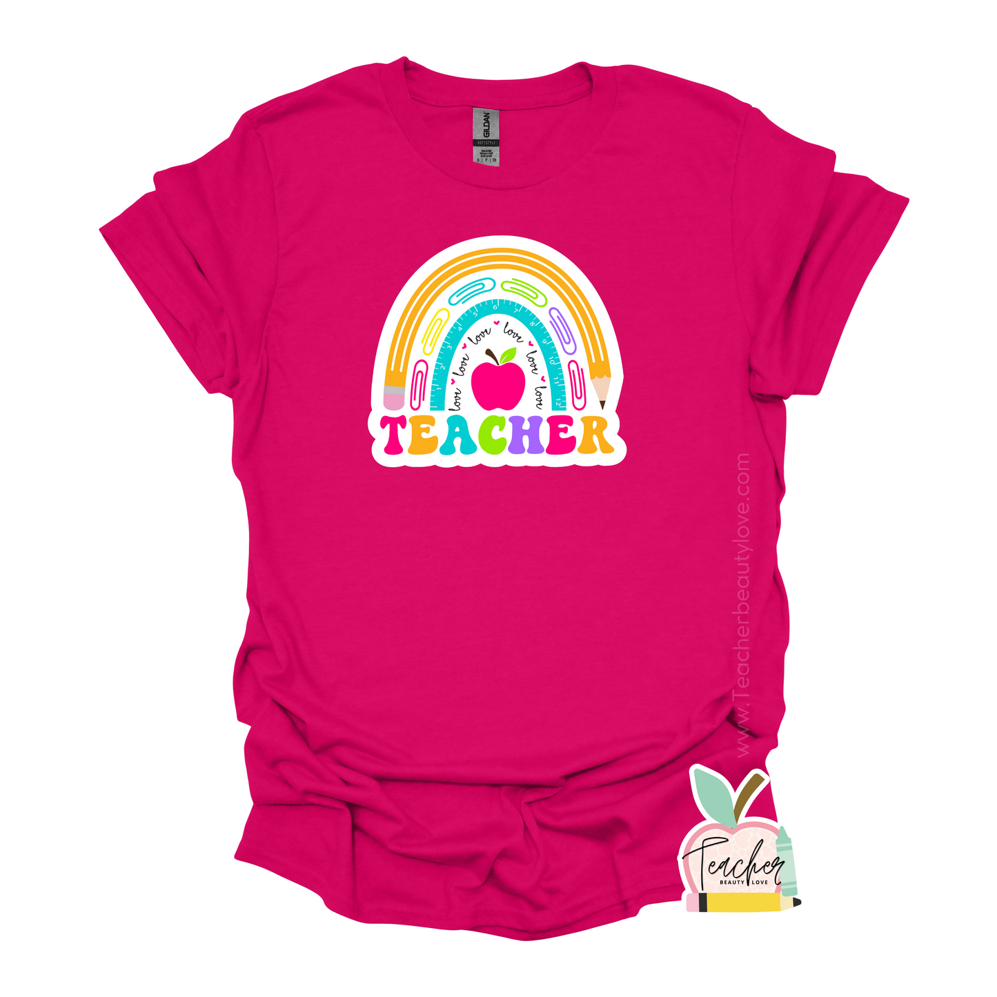 Camisa para maestra | Tshirt para educadora | Color Rainbow Tshirt